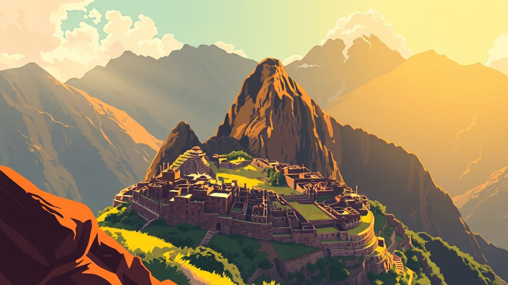 고대 도시의 비밀, 마추픽추 역사 (cartoon 스타일)