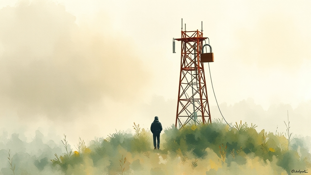 사태 이후 통신 시장의 변화와 영향 (watercolor 스타일)
