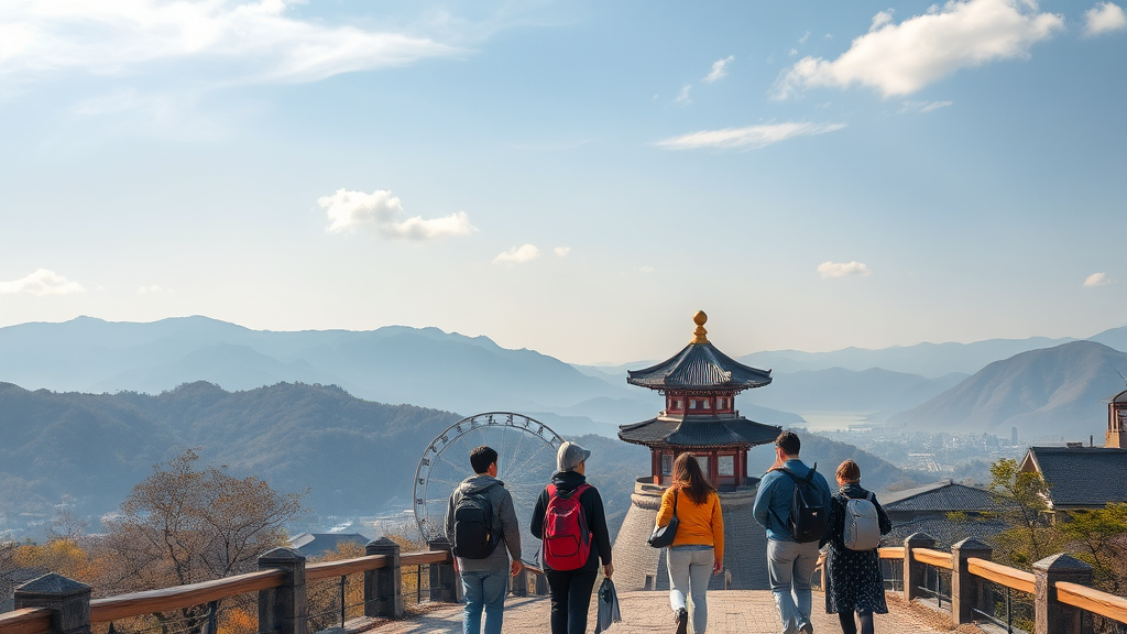 주변 관광 명소 연계 (realistic 스타일)