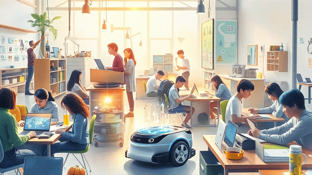 IT 업계 신제품 출시 (watercolor 스타일)