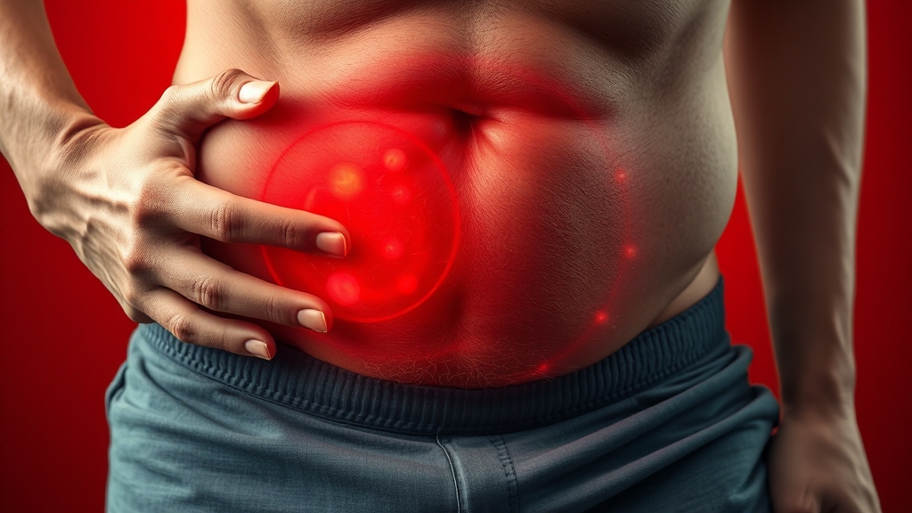 장염의 주요 증상 (realistic 스타일)