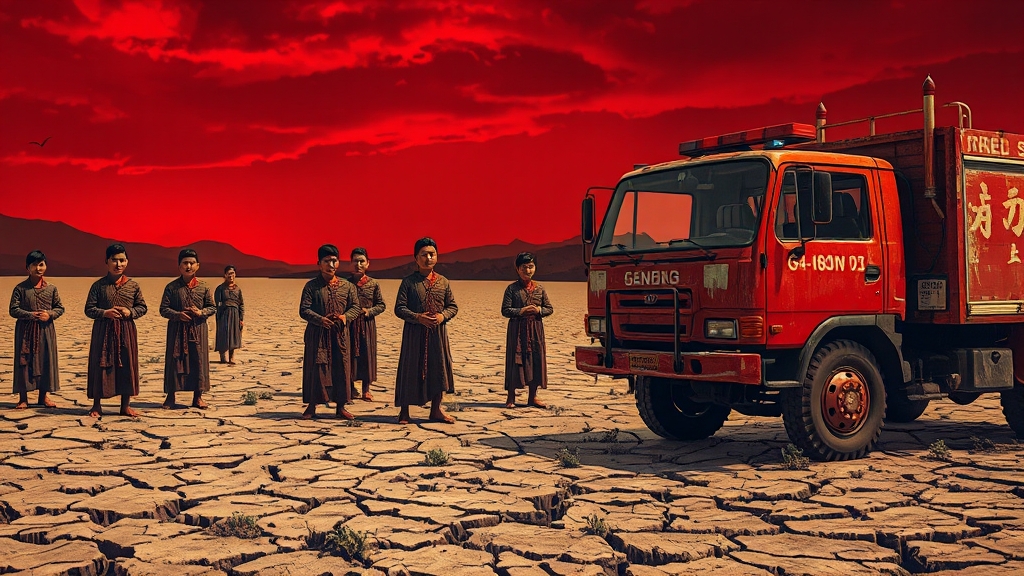 강릉 가뭄, 얼마나 심각한가? (realistic 스타일)