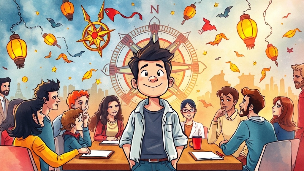 오늘 운세를 활용하는 방법 (cartoon 스타일)