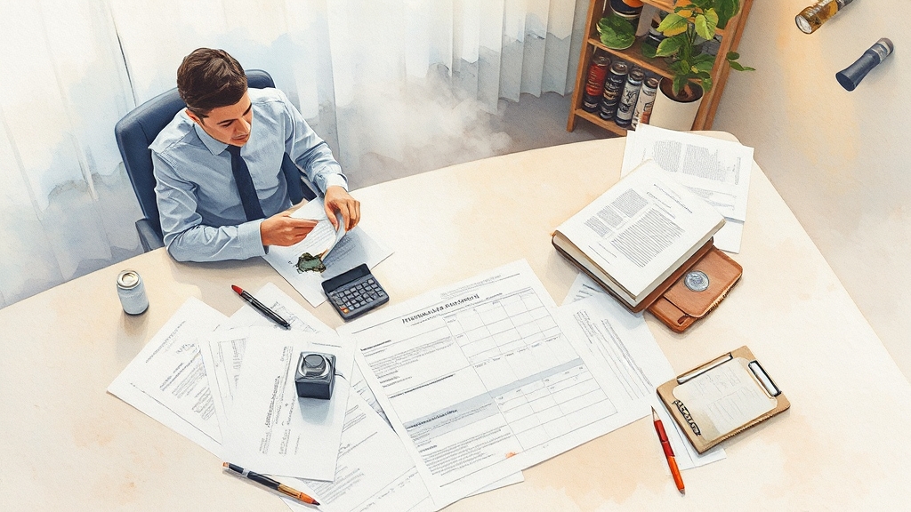 합의금 산정 항목 상세 분석 (watercolor 스타일)