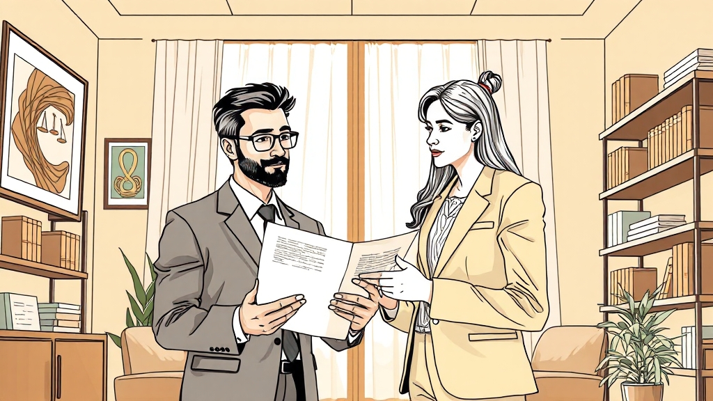 변호사 선택, 무엇을 고려해야 할까? (illustration 스타일)