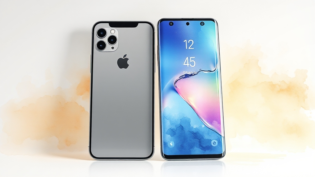 성능, 배터리, 충전 속도 비교 (watercolor 스타일)