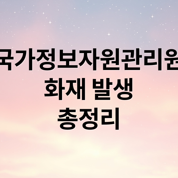 국가정보자원관리원
화재 발생
총정리 (국가정보자원관리원 화재 우체국 택배 조회,국가정보자원관리원 화재 해킹, 국가정보관리원 화재 원인)