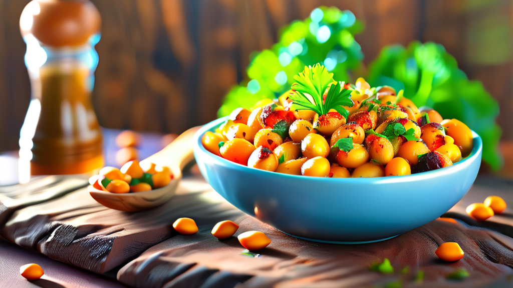 병아리콩의 놀라운 영양 성분 (realistic 스타일)