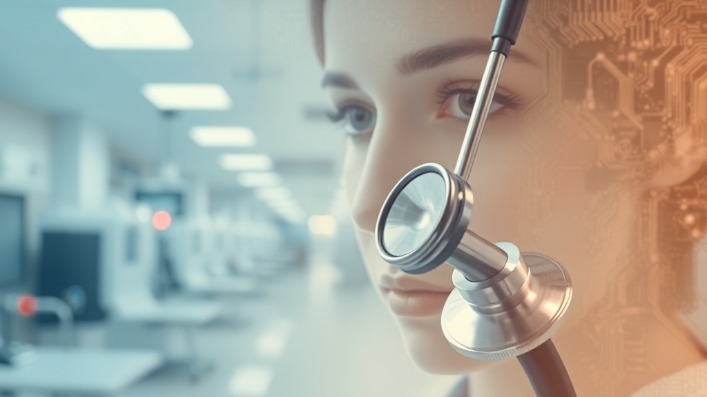 AI 의료 기술 투자 시 주의점 (watercolor 스타일)