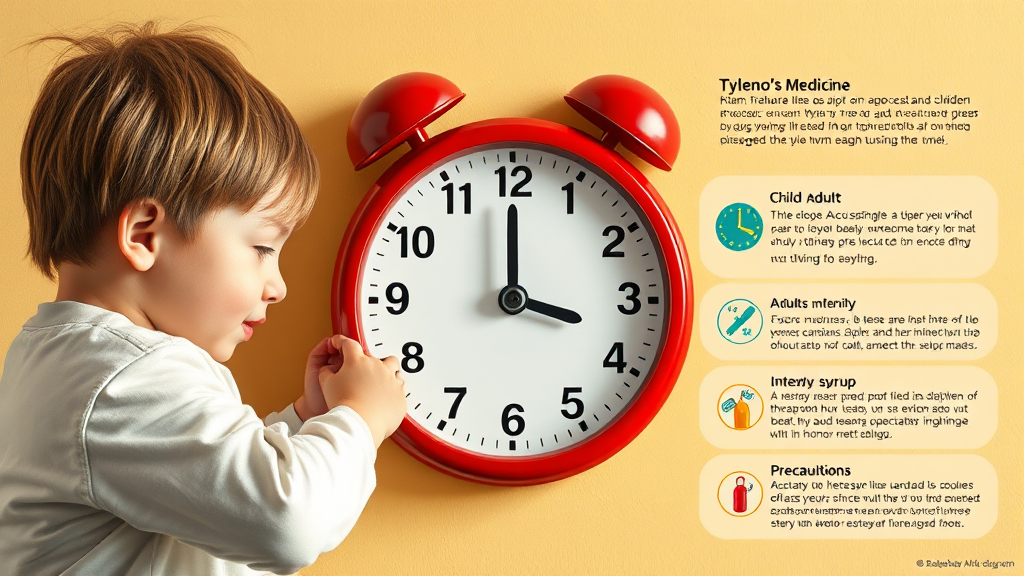 타이레놀 복용법: 용량, 시간, 간격 (realistic 스타일)