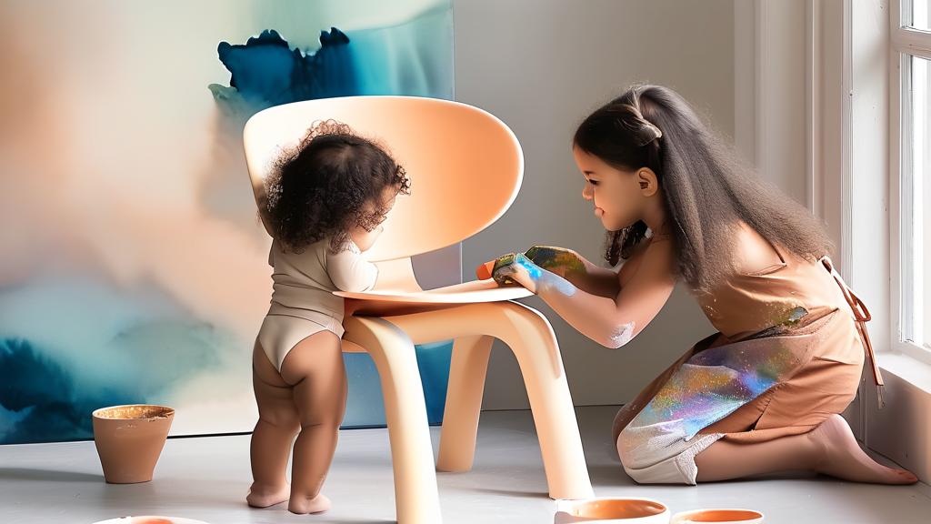 예술가와 어린이를 위한 도자 창작 기회 (watercolor 스타일)