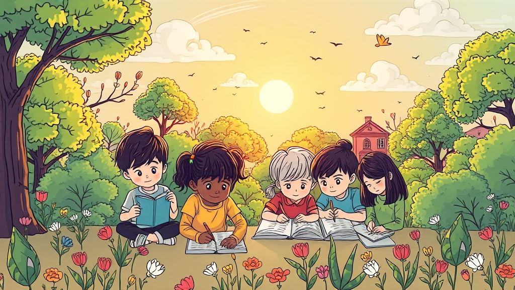 글쓰기 능력 향상 훈련 (illustration 스타일)