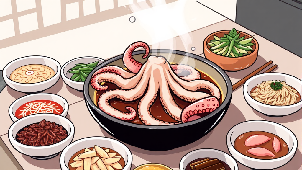 짱구네 낙지전골의 특별함 (illustration 스타일)