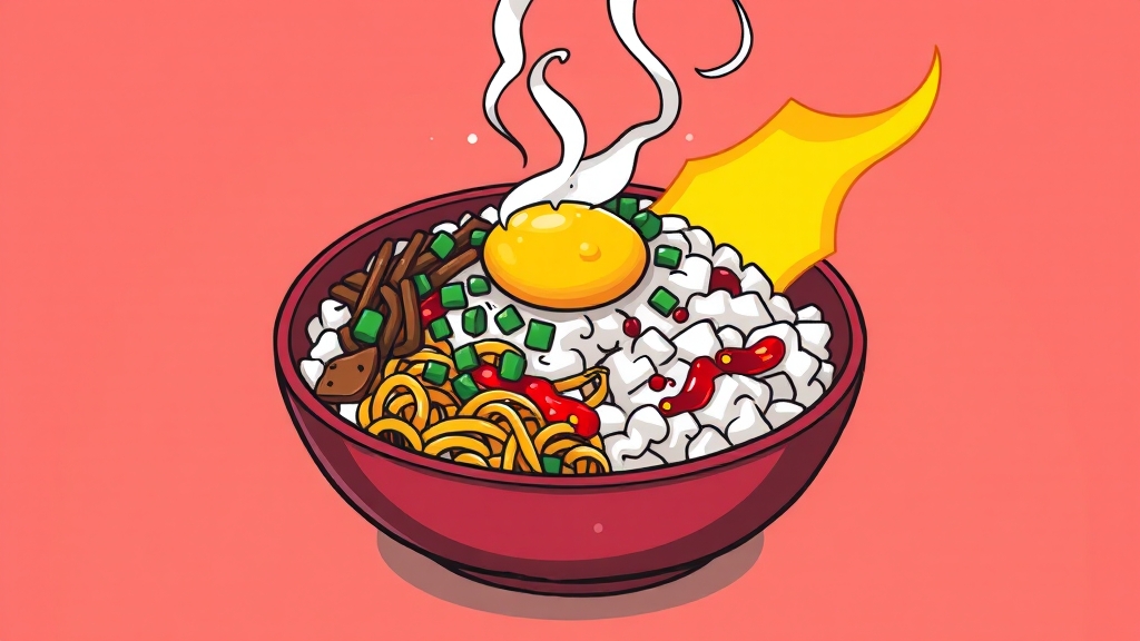 돌솥 비빔밥, 왜 주의해야 할까? (cartoon 스타일)