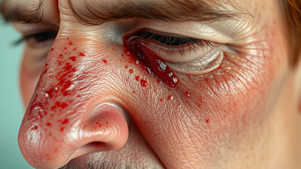 부비동암의 주요 증상 (realistic 스타일)