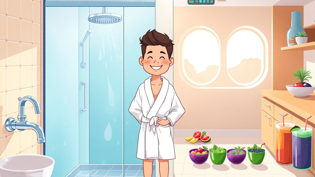 건강한 체취를 위한 생활 습관 (cartoon 스타일)