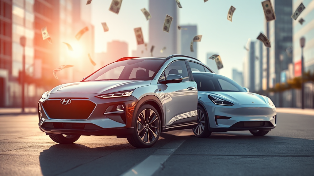 차종별 국고 보조금 예상 금액 (realistic 스타일)