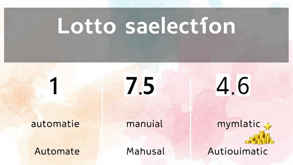 로또 구매 방식 비교 및 안내 (watercolor 스타일)