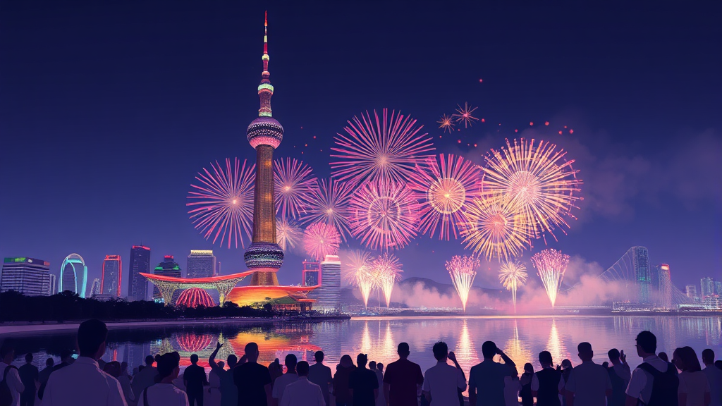 불꽃놀이 명당 추천 (illustration 스타일)