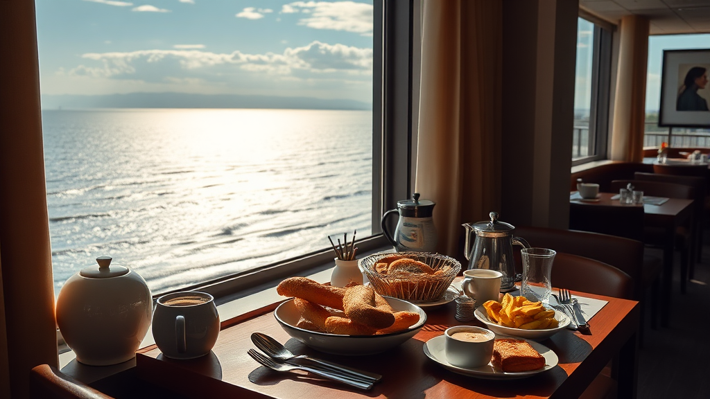 운영 시간 및 위치 안내 (realistic 스타일)