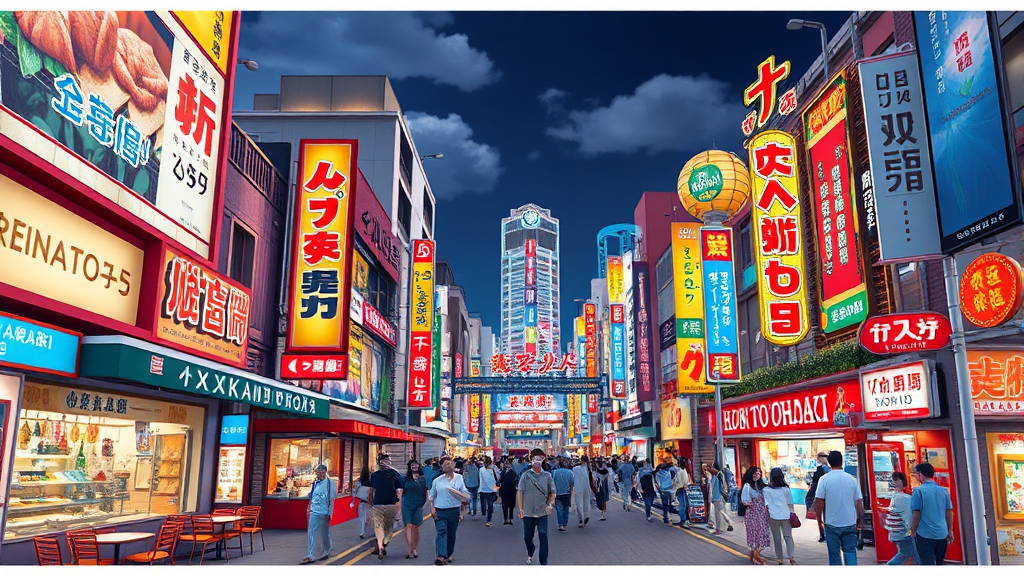 1일차: 오사카 핵심 명소 탐방 (난바, 신사이바시) (realistic 스타일)