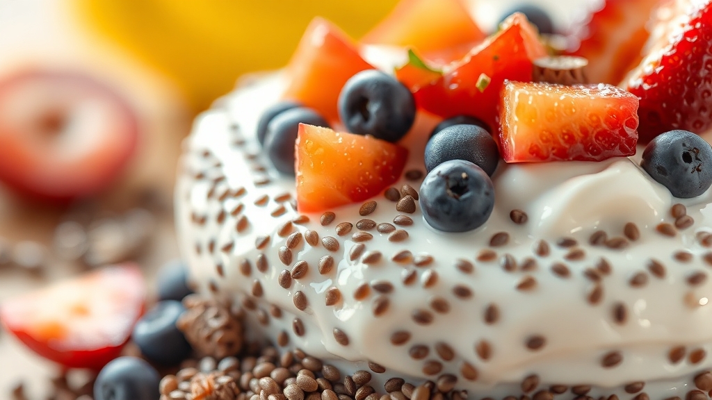 치아씨드, 맛있게 먹는 법 (realistic 스타일)