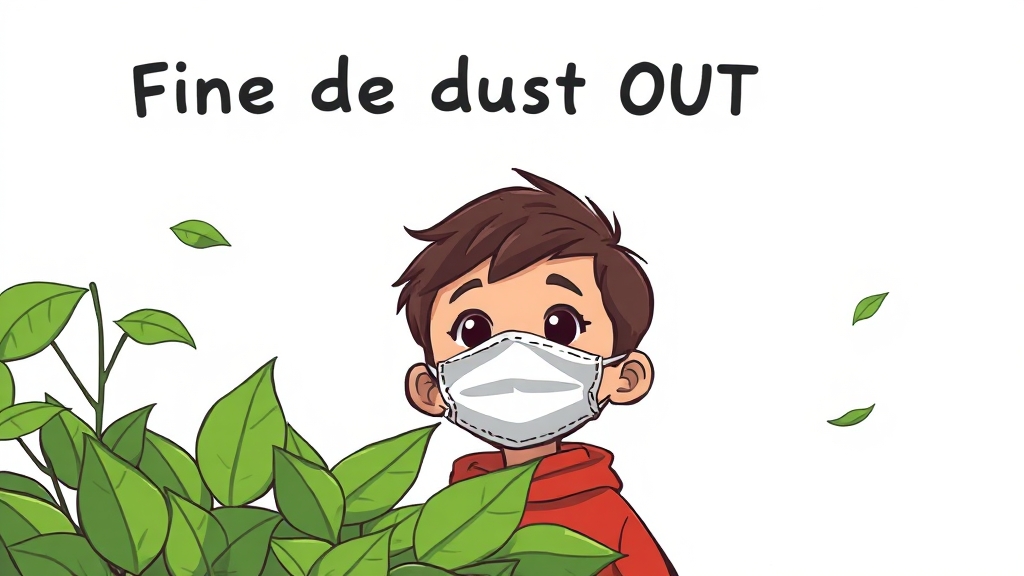 미세먼지 발생 원인과 저감 노력 (cartoon 스타일)