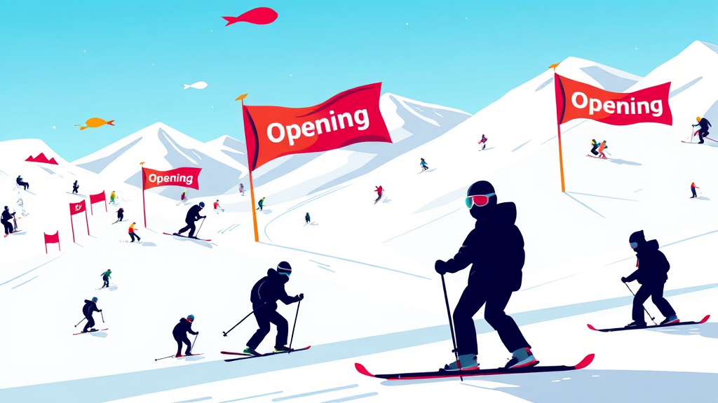 스키장 개장일, 왜 중요할까? (cartoon 스타일)