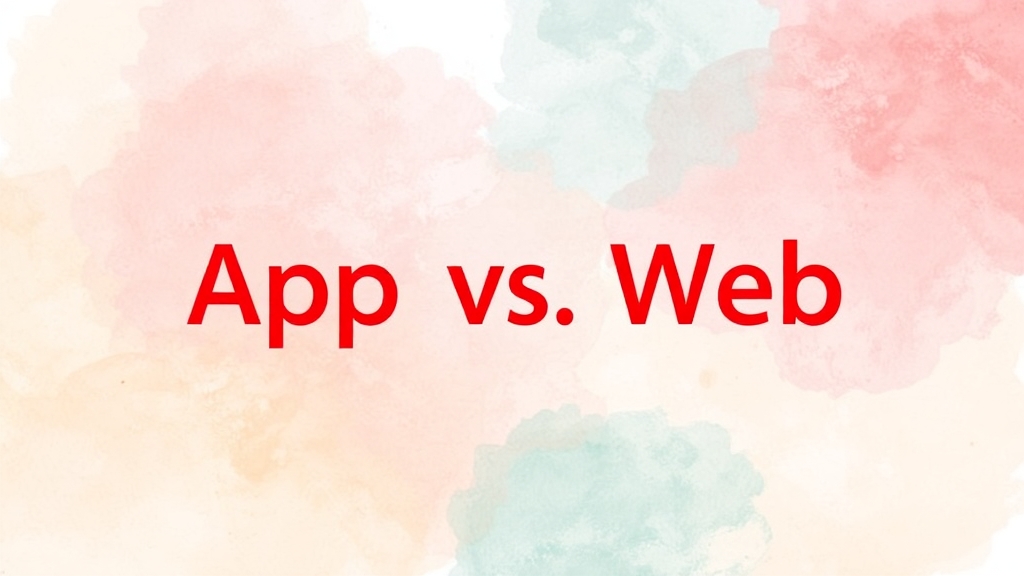 앱 vs 웹, 뭐가 좋을까? (watercolor 스타일)