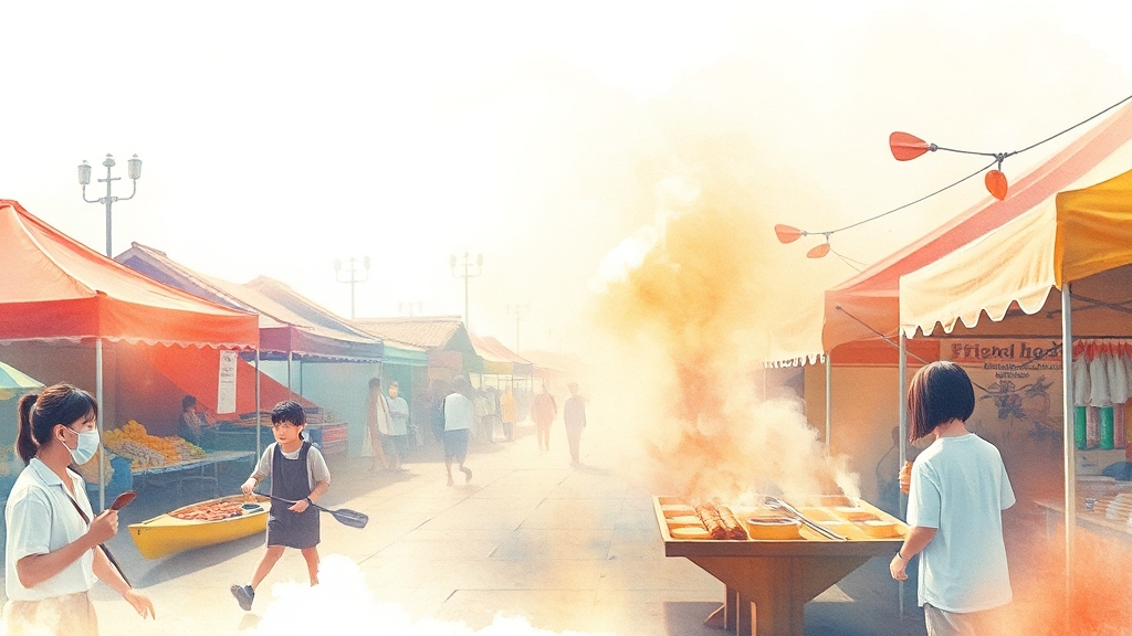 축제 현장 정보 (watercolor 스타일)