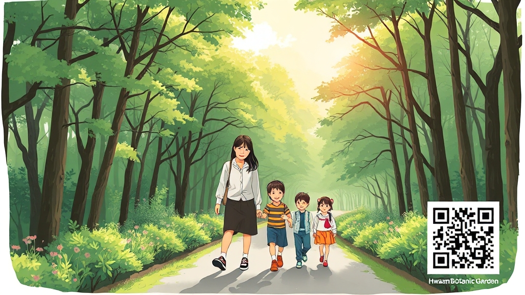 화담숲 예약: 온라인 예매 방법 (illustration 스타일)