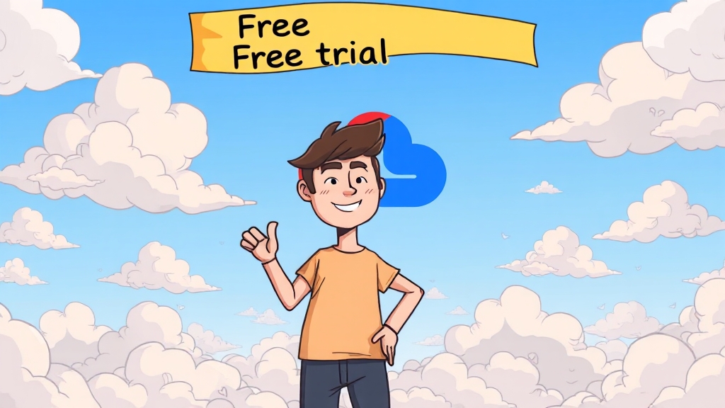 Google Cloud 시작하기: 계정 생성과 무료 체험 (cartoon 스타일)