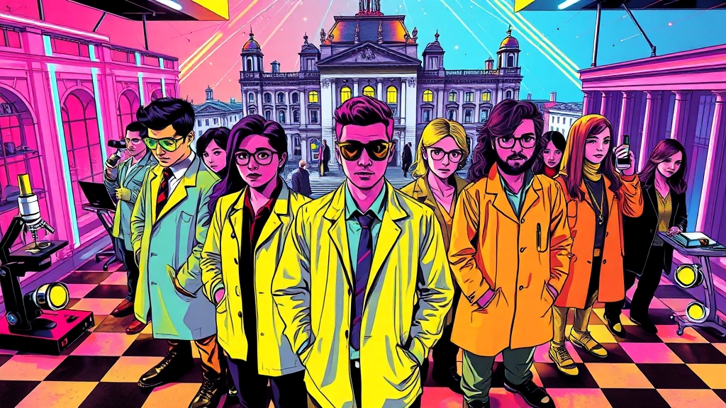 미래 직업, STEM 교육 (popart 스타일)