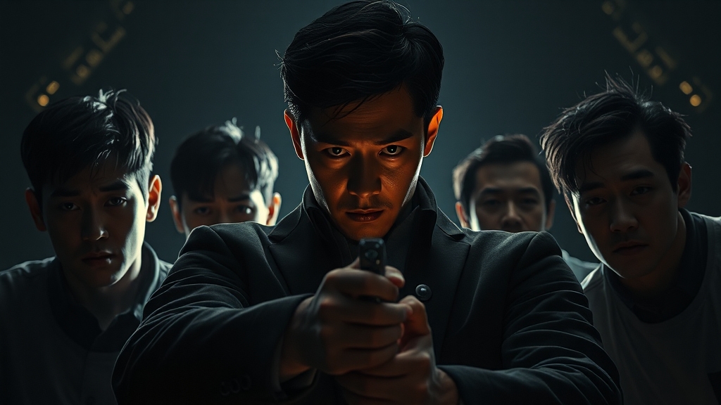 이정재의 게임 마스터 변신과 주요 출연진 (realistic 스타일)