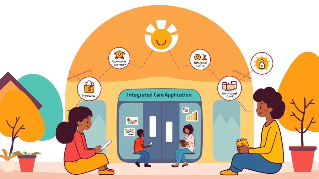 통합돌봄 서비스, 어떻게 신청하나요? (cartoon 스타일)