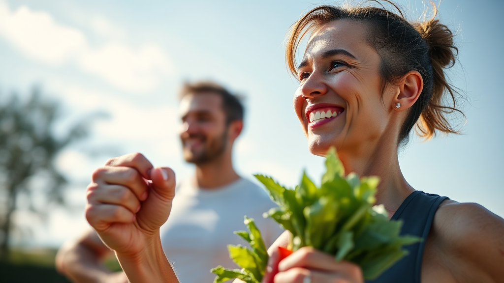 운동과 식이요법 실천 팁 (realistic 스타일)