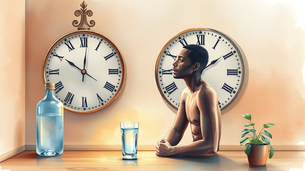 물 섭취에 대한 흔한 오해와 진실 (watercolor 스타일)