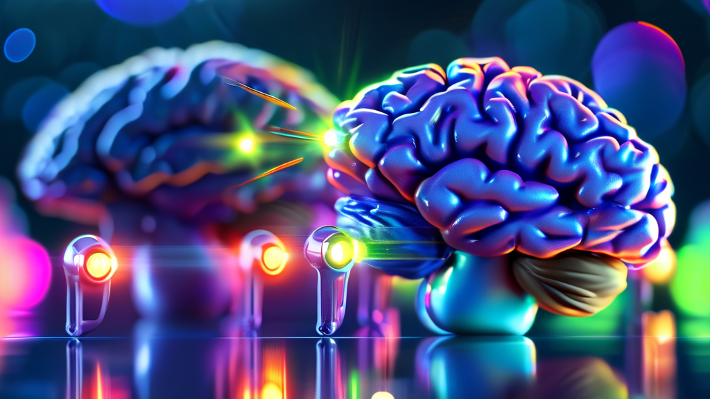 난청과 치매의 연관성: 보청기의 뇌 보호 효과 (realistic 스타일)