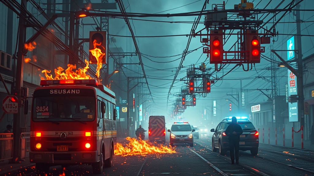 정부 대응 및 긴급 시스템 점검 (realistic 스타일)