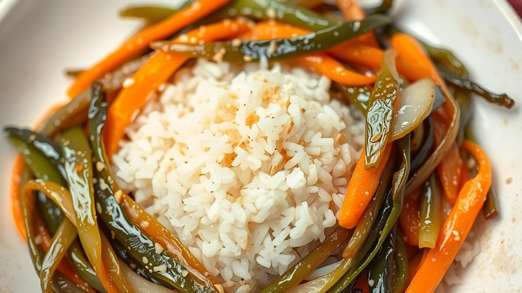 미역줄기볶음 황금 레시피 (watercolor 스타일)