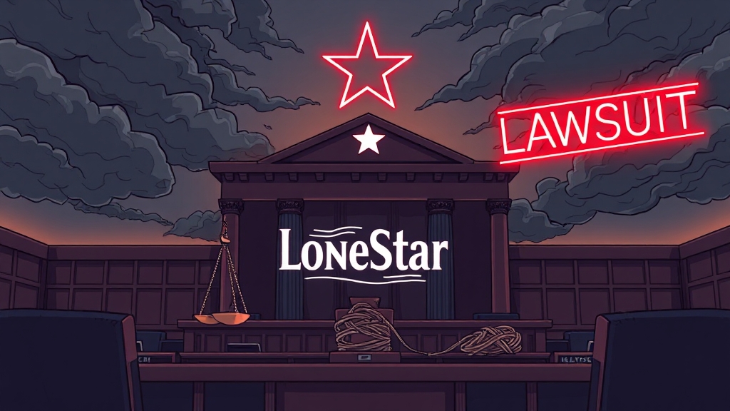 법적 분쟁 및 소송 과정 (illustration 스타일)