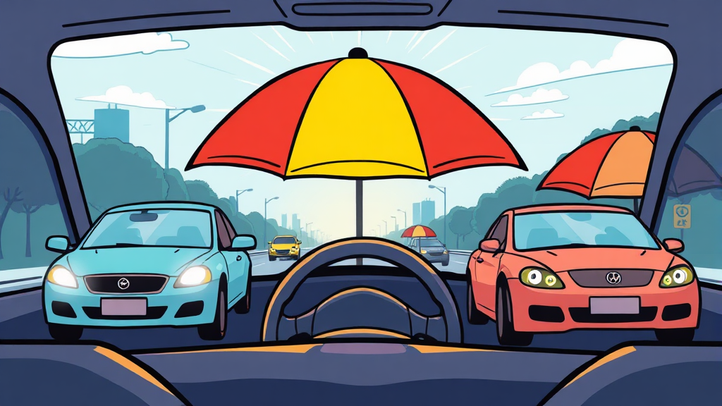 자동차보험과의 차이점 (cartoon 스타일)