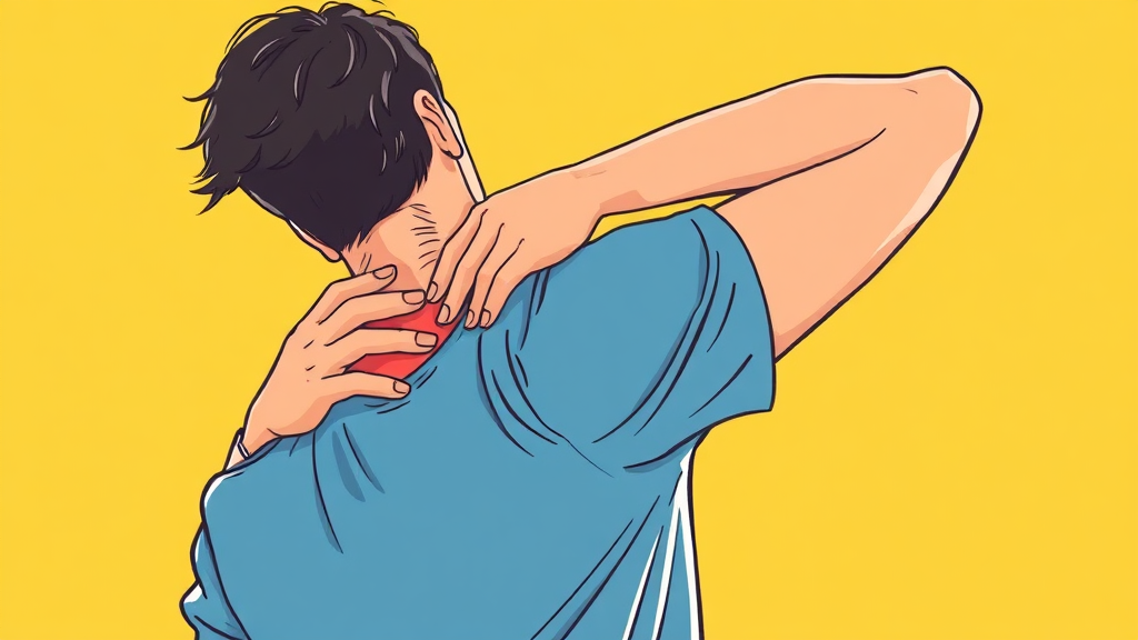 어깨 통증, 왜 생길까? (illustration 스타일)