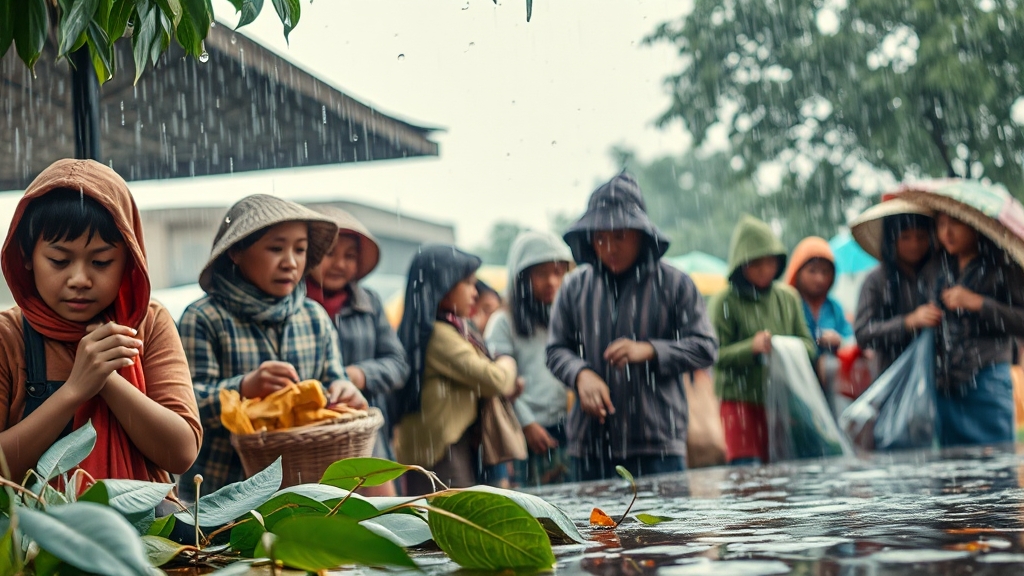 지역별 장마 시기 상세 (realistic 스타일)