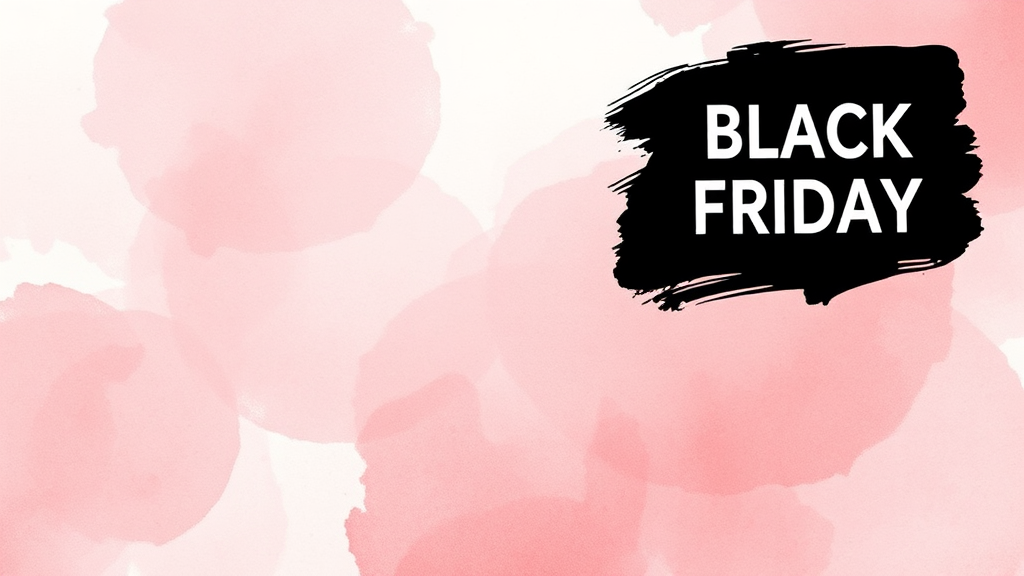 블랙프라이데이 AI 툴 구매 전략 (watercolor 스타일)