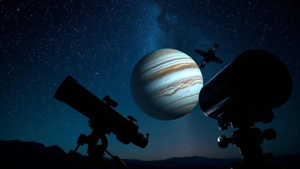 목성 관측 명소는 어디? (realistic 스타일)