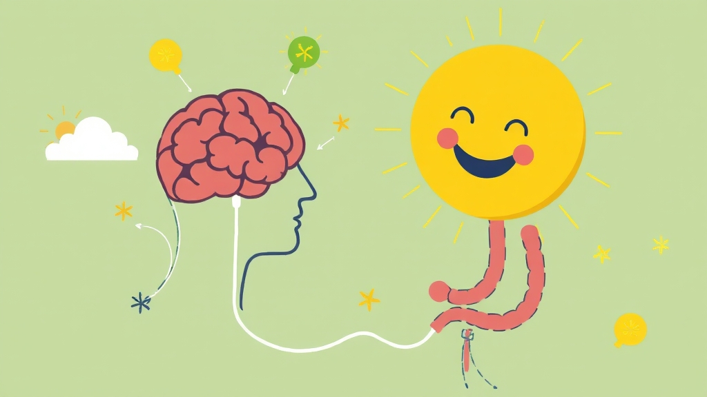 장내 미생물과 기분, 인지 기능 (illustration 스타일)