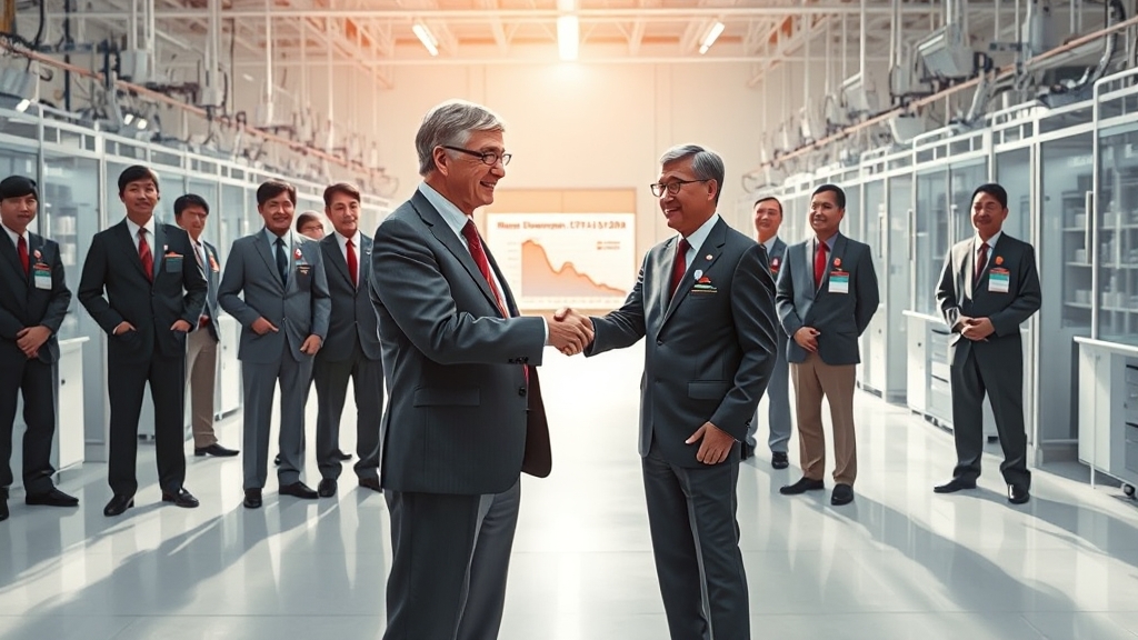 정부 및 기업 협력: 기대 효과 및 전망 (realistic 스타일)