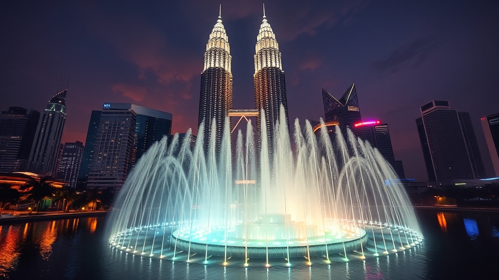 랜드마크: 페트로나스 트윈 타워 (realistic 스타일)