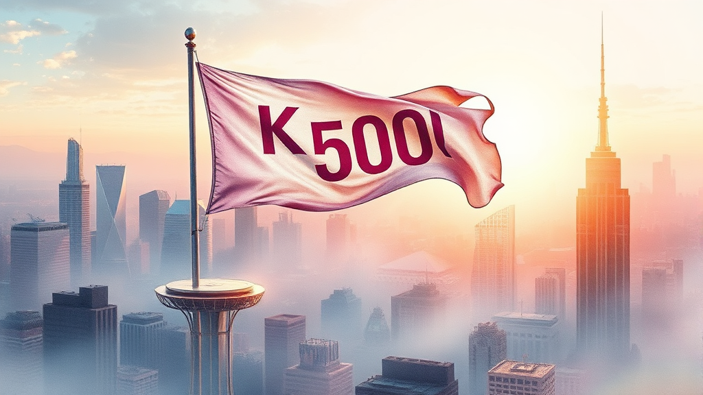 코스피 5000 시대 의미 (watercolor 스타일)